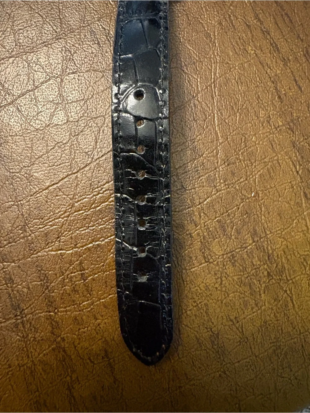 Brighton Monaco Women’s Silver Watch w/ Black Croc-Embossed Strap Needs battery